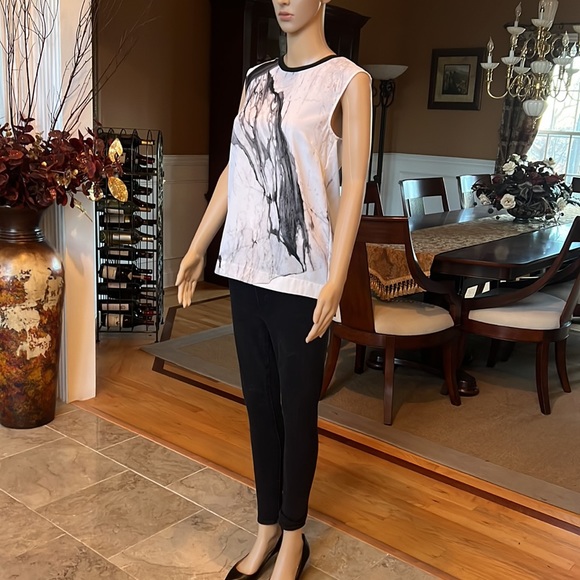 Helmut Lang Hydra Print Sleeveless Crepe Top P/XS - Picture 5 of 8